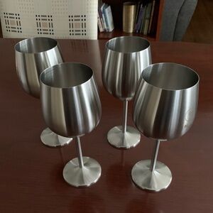 Stainless Steel Wine Goblets